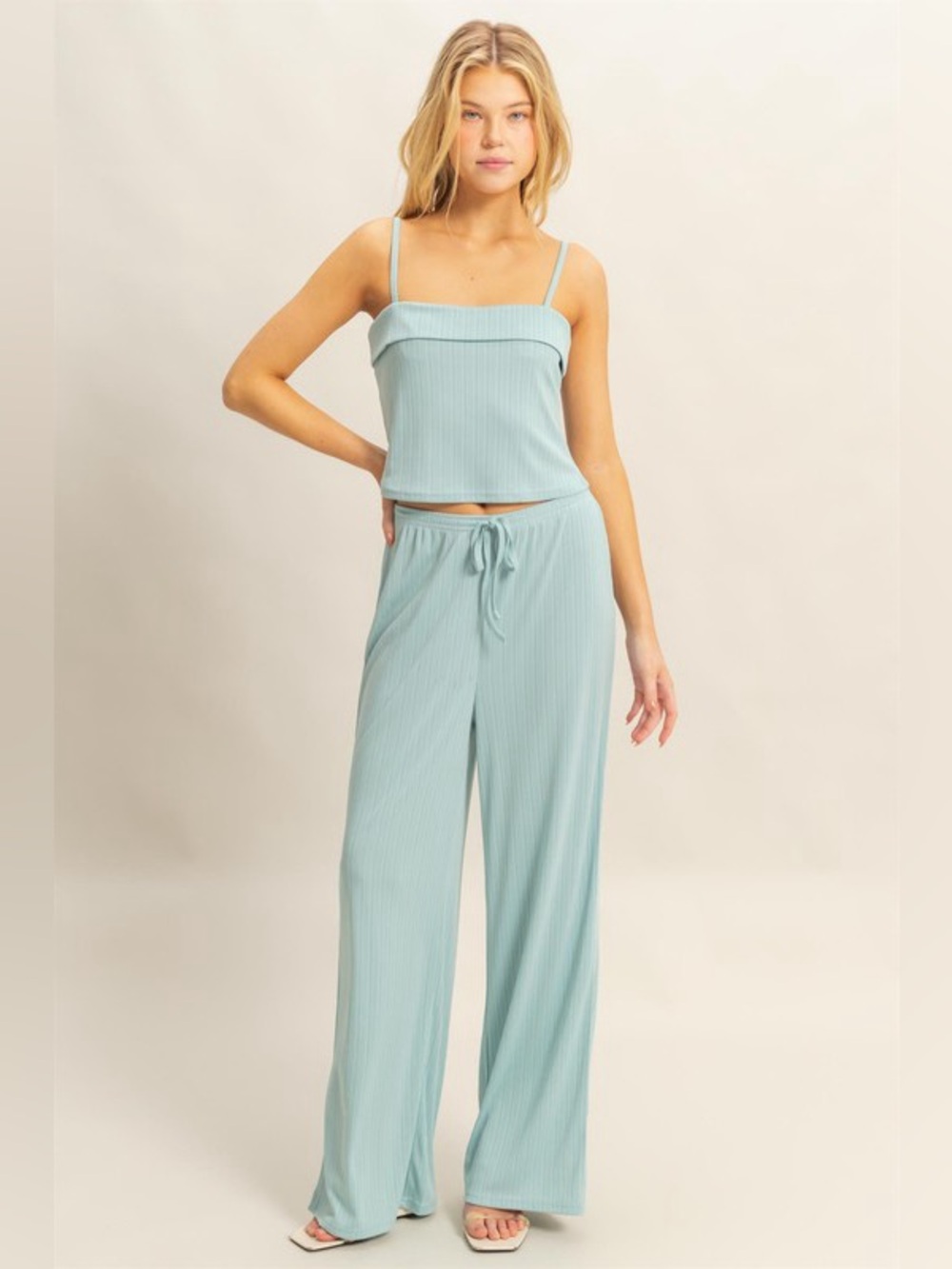 HYFVE Rib Knit Cami Top and Pants Set